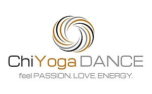 Logo des Chi Yoga Dance - graue, schwarze und braune Bänder sind zu einem Kreis geflochten